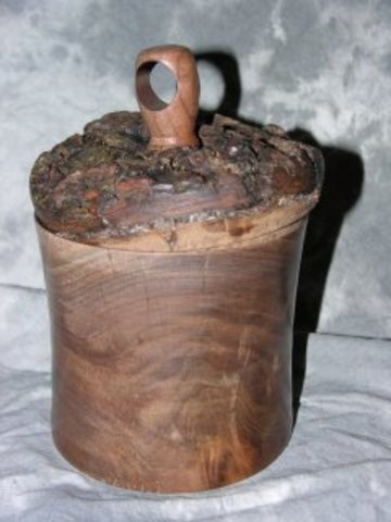 Bert Le Loup: Walnut Container and Lid